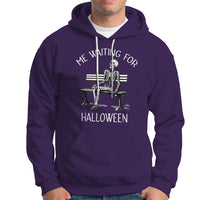 Funny Skeleton Hoodie Me Waiting For Halloween Skeleton Lover Halloween Costume - Wonder Print Shop