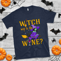 Halloween Witch T Shirt Witch Way To The Wine Halloween Drinking for Wiccan Witches - Wonder Print Shop