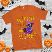 Halloween Witch T Shirt Witch Way To The Wine Halloween Drinking for Wiccan Witches - Wonder Print Shop