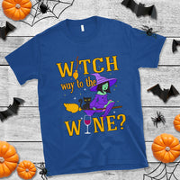 Halloween Witch T Shirt Witch Way To The Wine Halloween Drinking for Wiccan Witches - Wonder Print Shop