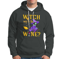 Halloween Witch Hoodie Witch Way To The Wine Halloween Drinking for Wiccan Witches - Wonder Print Shop