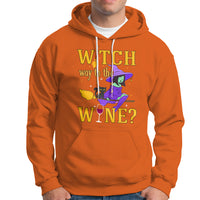 Halloween Witch Hoodie Witch Way To The Wine Halloween Drinking for Wiccan Witches - Wonder Print Shop