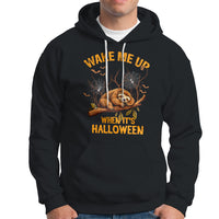 Halloween Sloth Hoodie Wake Me Up When It's Halloween Spooky Season Trick Or Treat - Wonder Print Shop