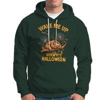 Halloween Sloth Hoodie Wake Me Up When It's Halloween Spooky Season Trick Or Treat - Wonder Print Shop