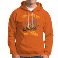 Halloween Sloth Hoodie Wake Me Up When It's Halloween Spooky Season Trick Or Treat - Wonder Print Shop