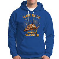 Halloween Sloth Hoodie Wake Me Up When It's Halloween Spooky Season Trick Or Treat - Wonder Print Shop