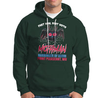 Funny Mothman Hoodie Part Man Part Moth Harbinger Of Doom Point Pleasent WV - Wonder Print Shop