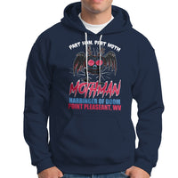 Funny Mothman Hoodie Part Man Part Moth Harbinger Of Doom Point Pleasent WV - Wonder Print Shop