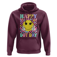 Happy Dot Day Hoodie Cute Smile Face Retro Groovy - Wonder Print Shop