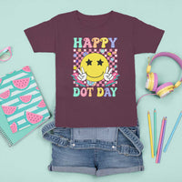 Happy Dot Day T Shirt For Kid Cute Smile Face Retro Groovy - Wonder Print Shop