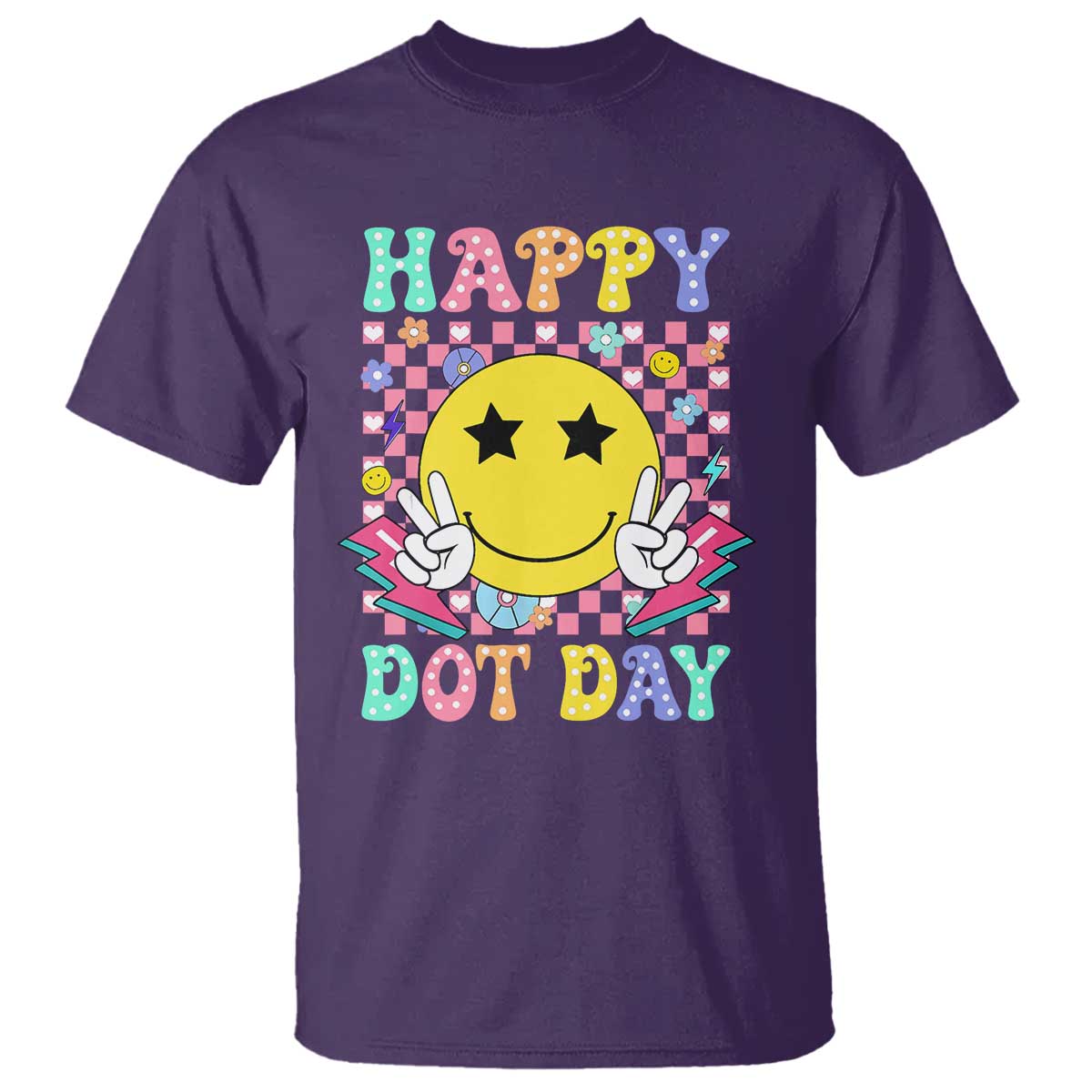 Happy Dot Day T Shirt Cute Smile Face Retro Groovy - Wonder Print Shop