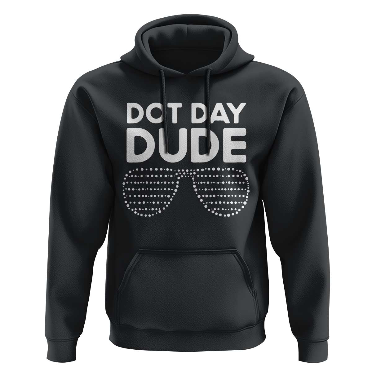 Dot Day Dude Hoodie Simple Cool Glasses Dots - Wonder Print Shop