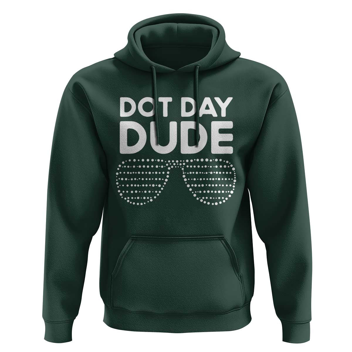 Dot Day Dude Hoodie Simple Cool Glasses Dots - Wonder Print Shop