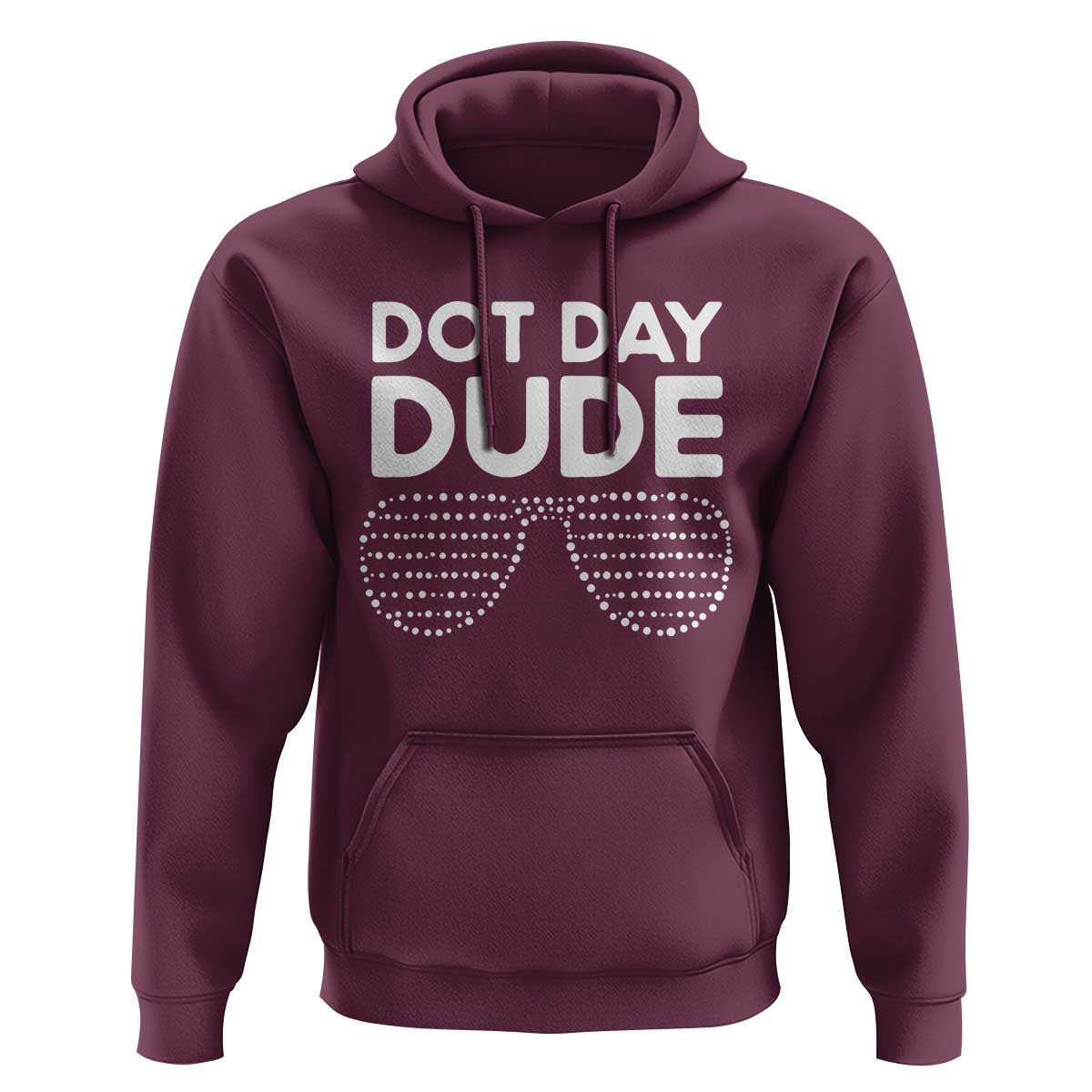 Dot Day Dude Hoodie Simple Cool Glasses Dots - Wonder Print Shop