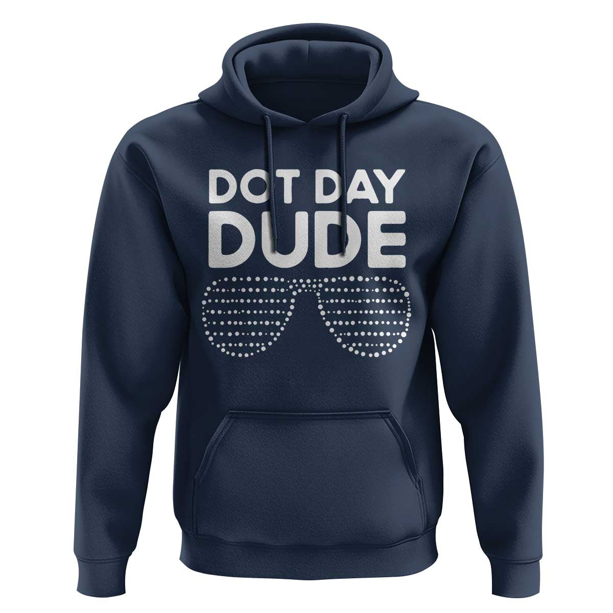 Dot Day Dude Hoodie Simple Cool Glasses Dots - Wonder Print Shop
