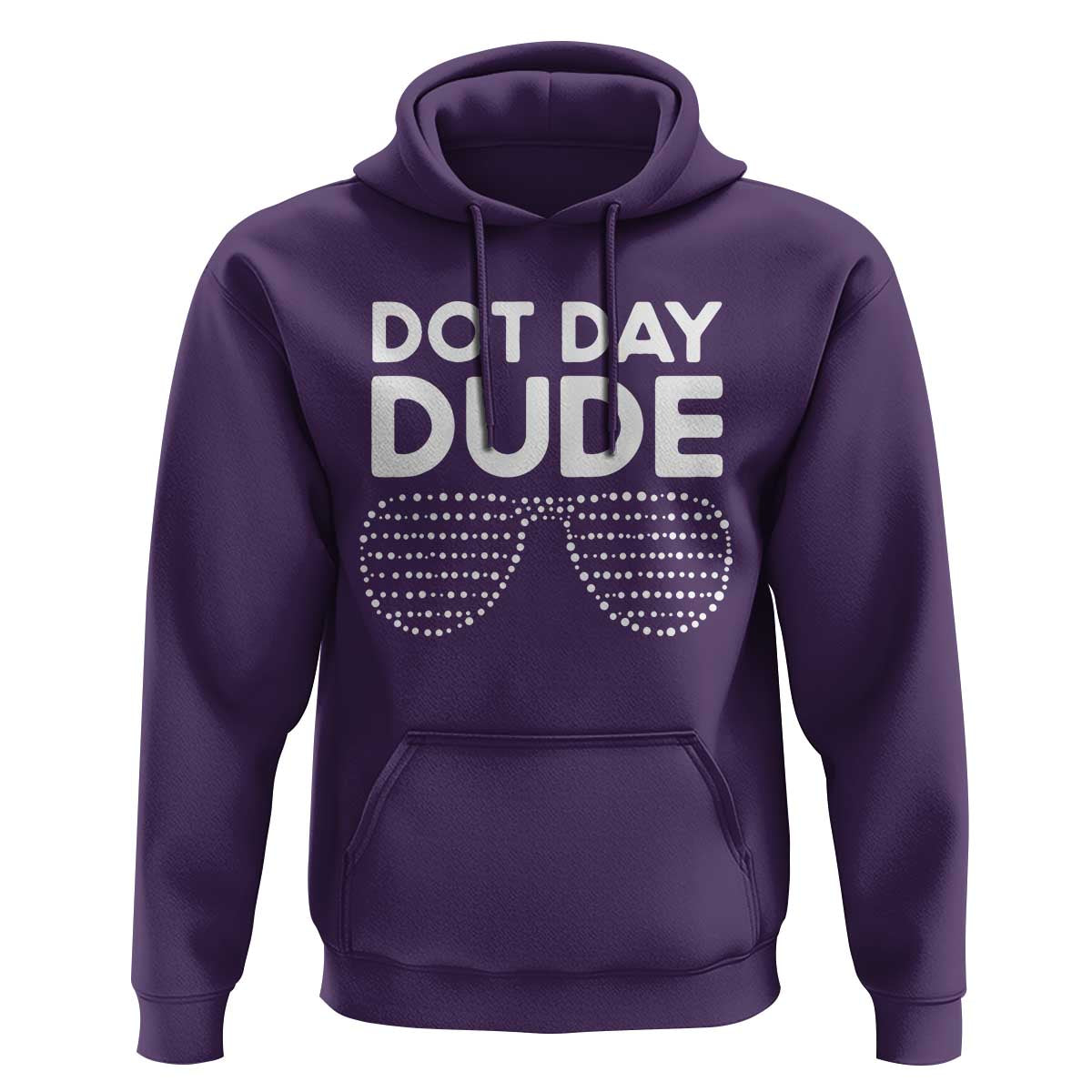 Dot Day Dude Hoodie Simple Cool Glasses Dots - Wonder Print Shop
