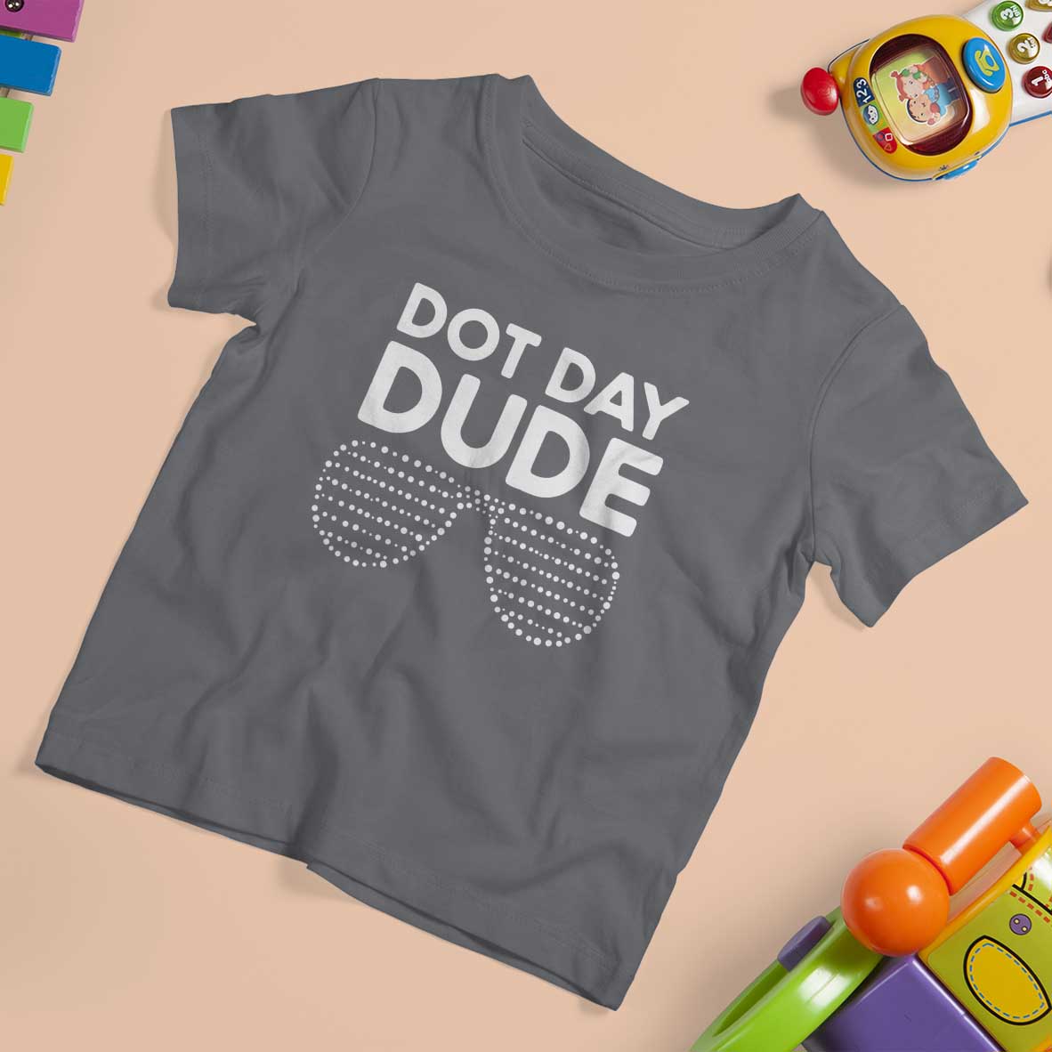 Dot Day Dude T Shirt For Kid Simple Cool Glasses Dots - Wonder Print Shop