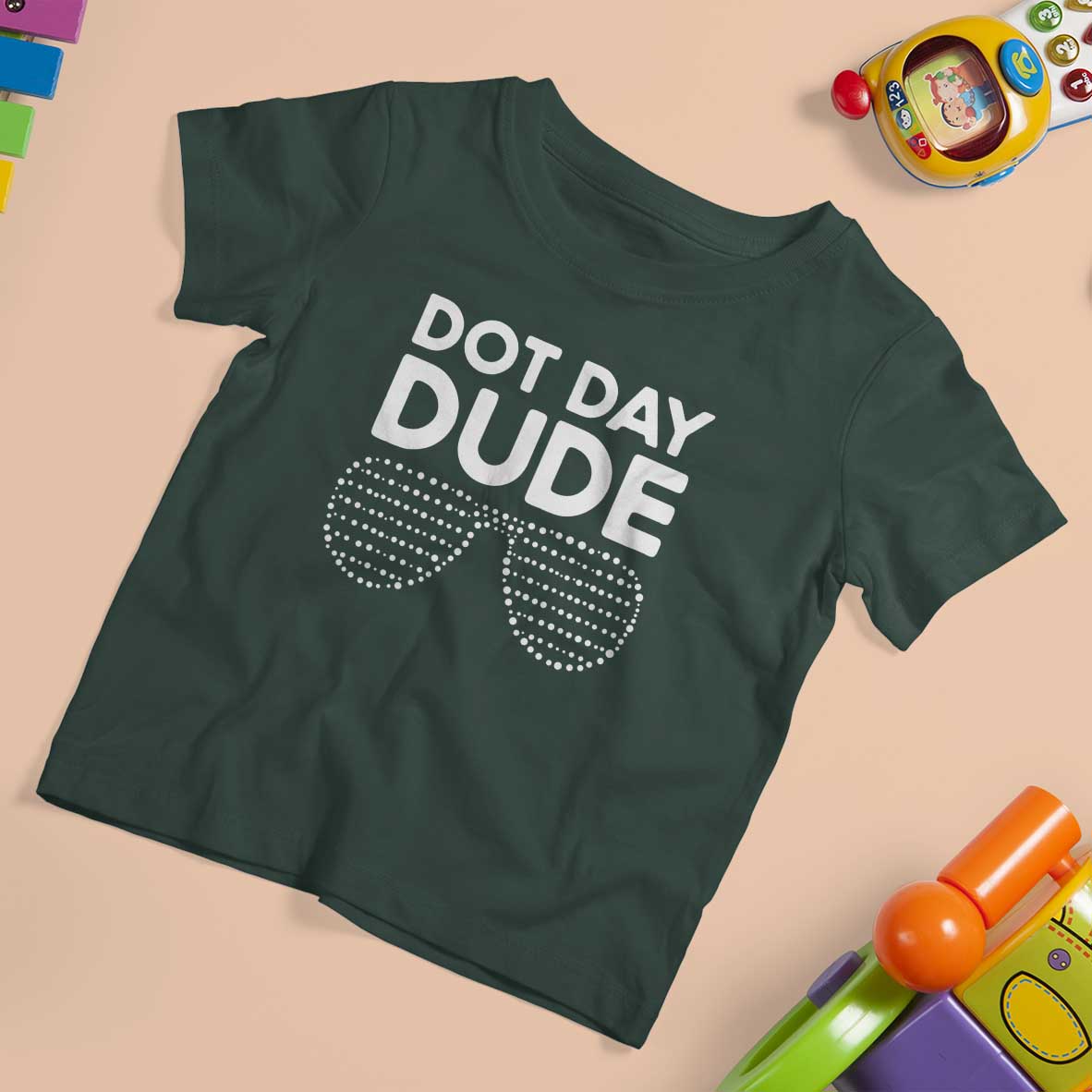 Dot Day Dude T Shirt For Kid Simple Cool Glasses Dots - Wonder Print Shop
