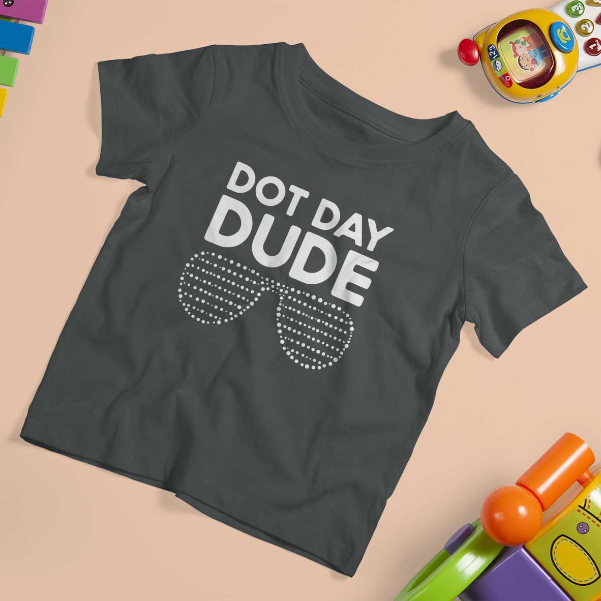 Dot Day Dude T Shirt For Kid Simple Cool Glasses Dots - Wonder Print Shop