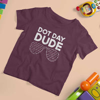 Dot Day Dude T Shirt For Kid Simple Cool Glasses Dots - Wonder Print Shop