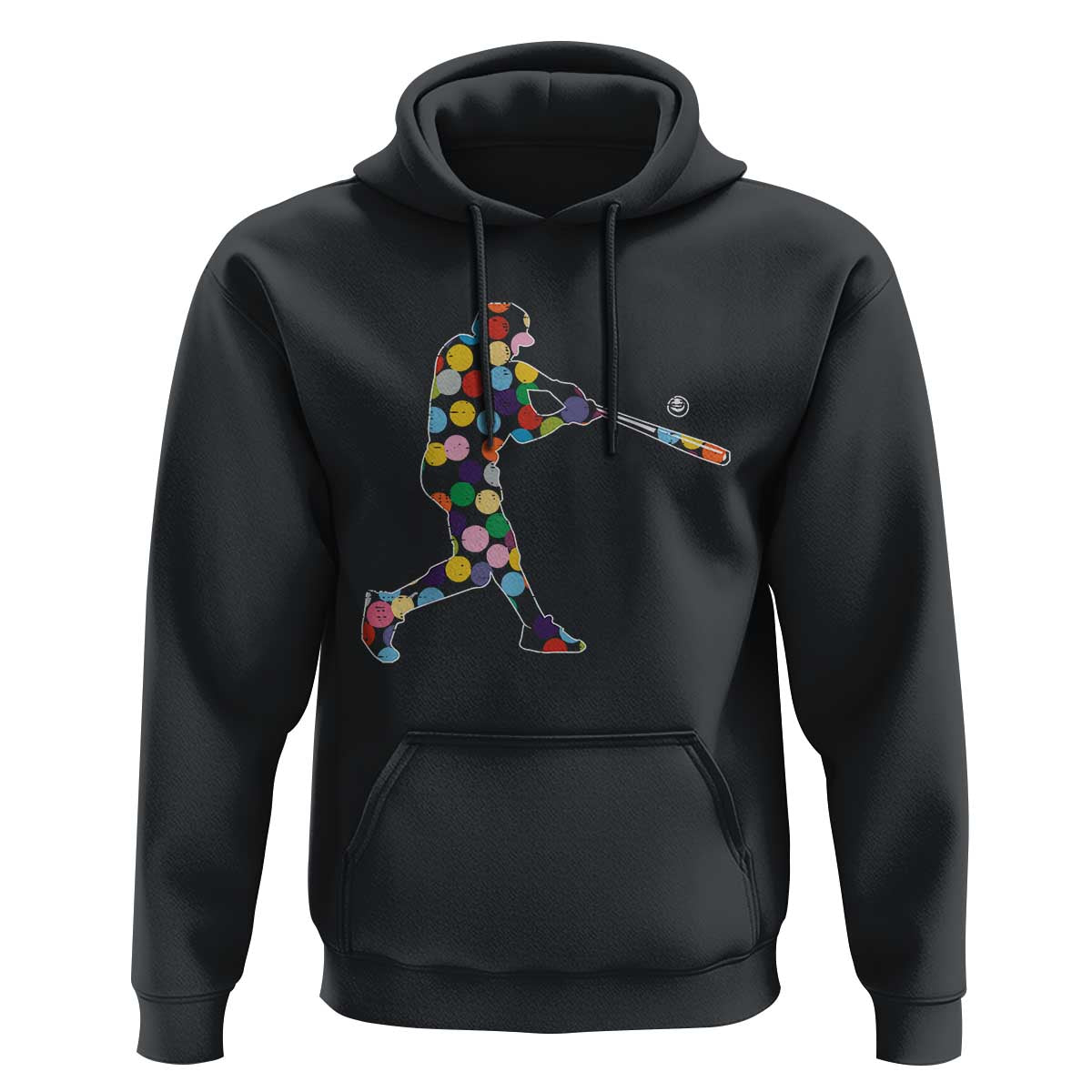 Happy Dot Day Hoodie Polka Dots Art Baseball Player - Wonder Print Shop