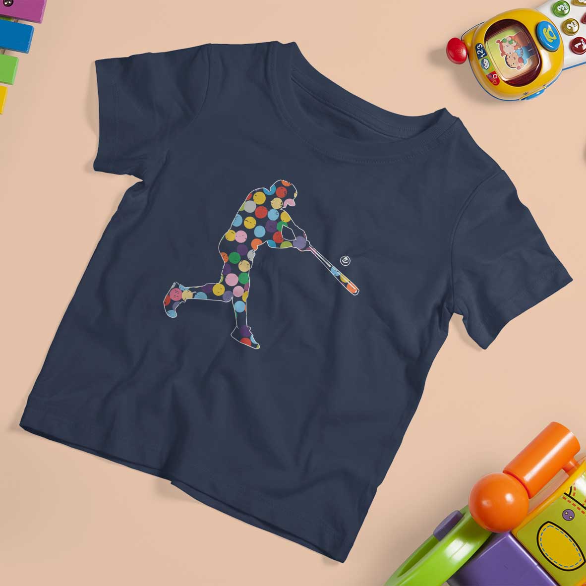 Happy Dot Day T Shirt For Kid Polka Dots Art Baseball Player - Wonder Print Shop