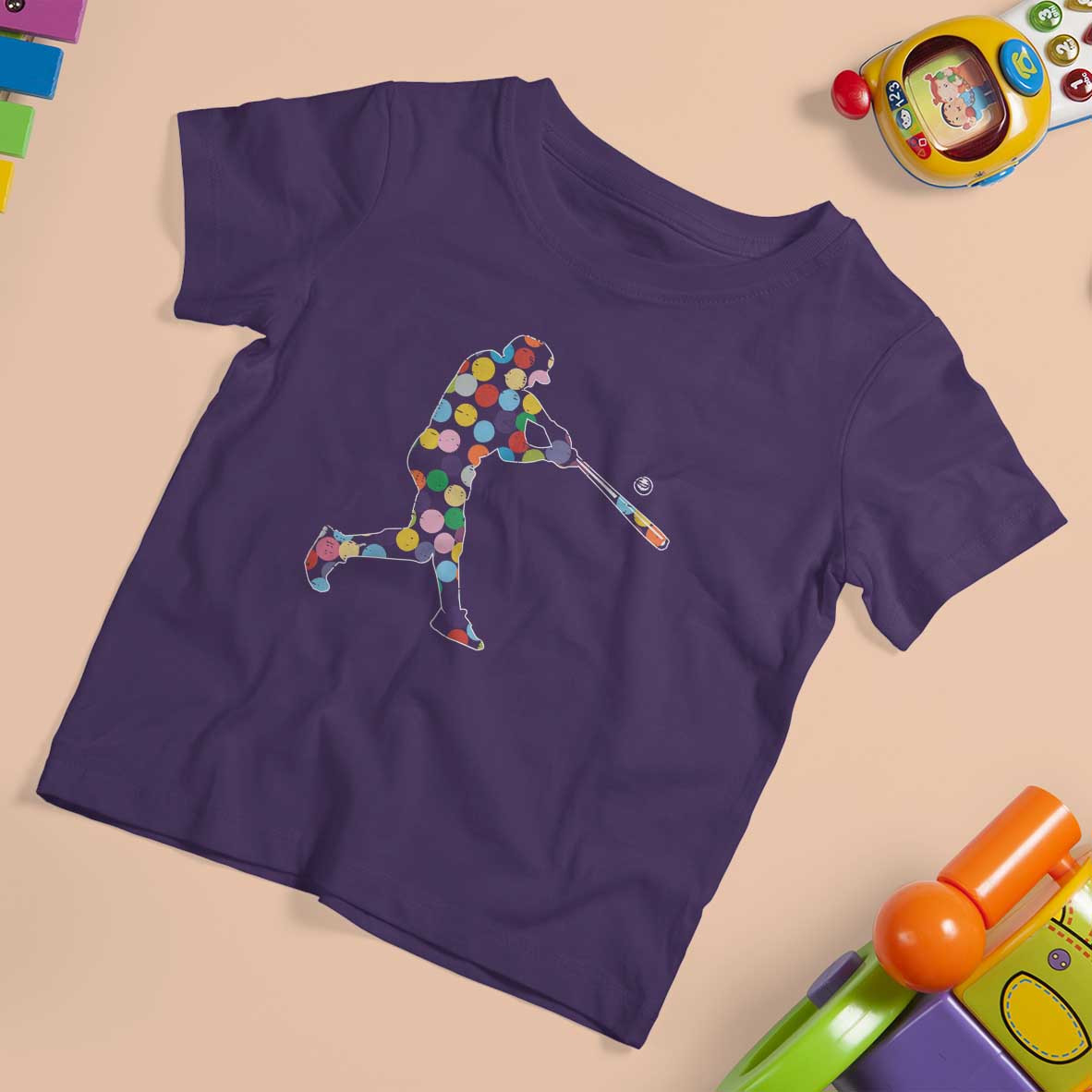 Happy Dot Day T Shirt For Kid Polka Dots Art Baseball Player - Wonder Print Shop