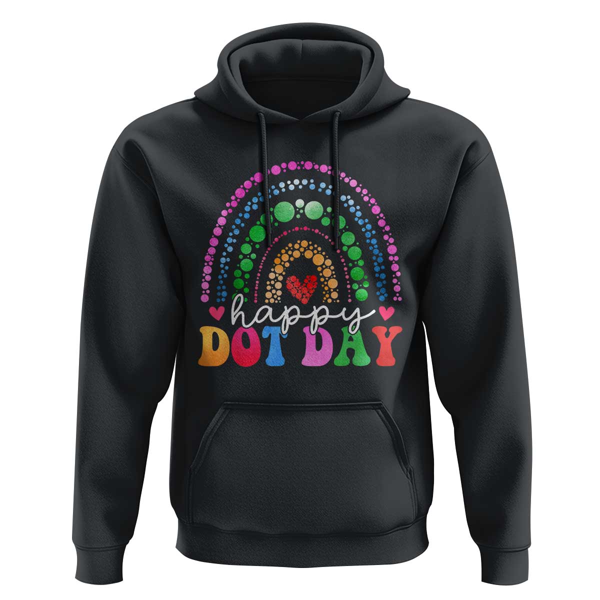 Happy Dot Day Hoodie Retro Rainbow - Wonder Print Shop