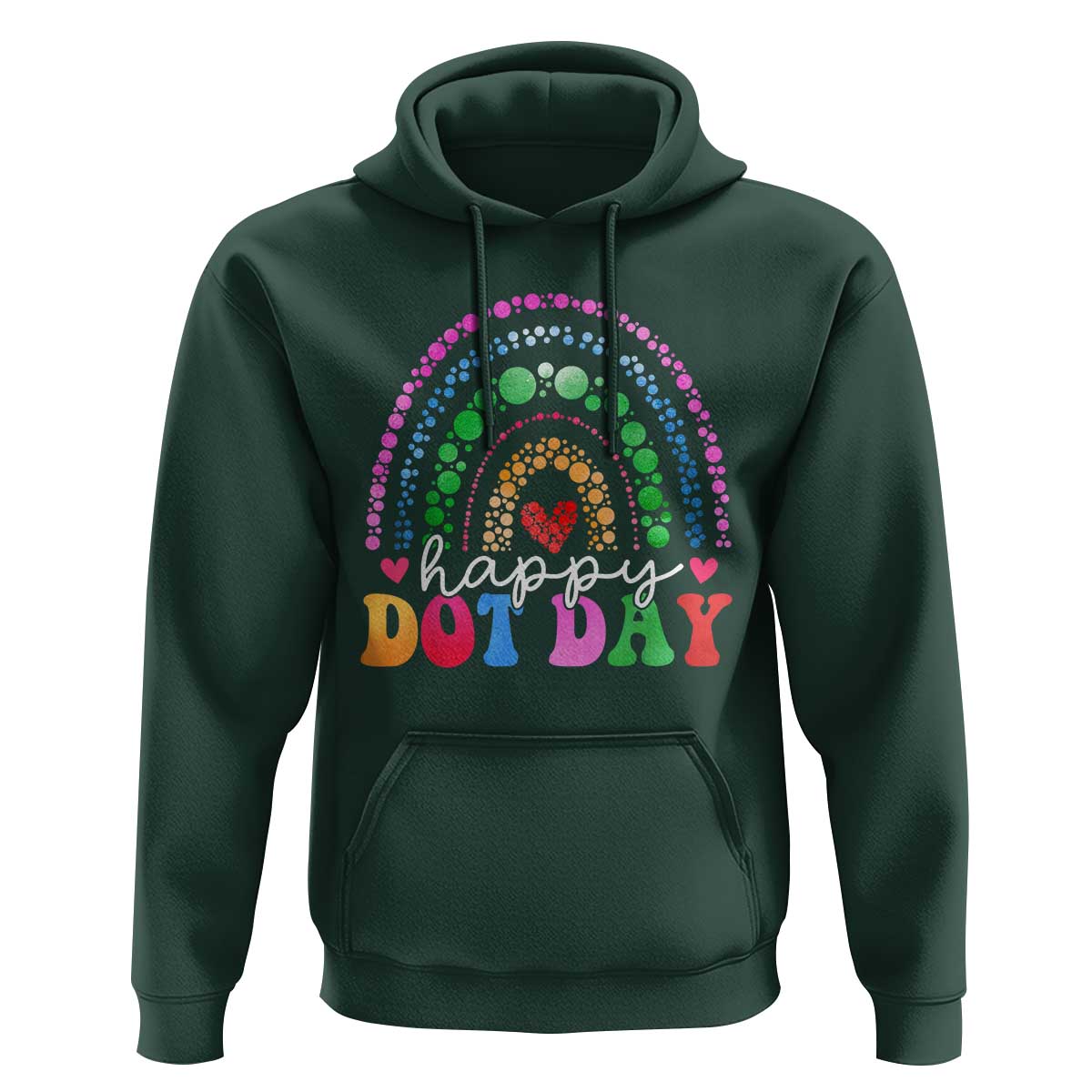 Happy Dot Day Hoodie Retro Rainbow - Wonder Print Shop