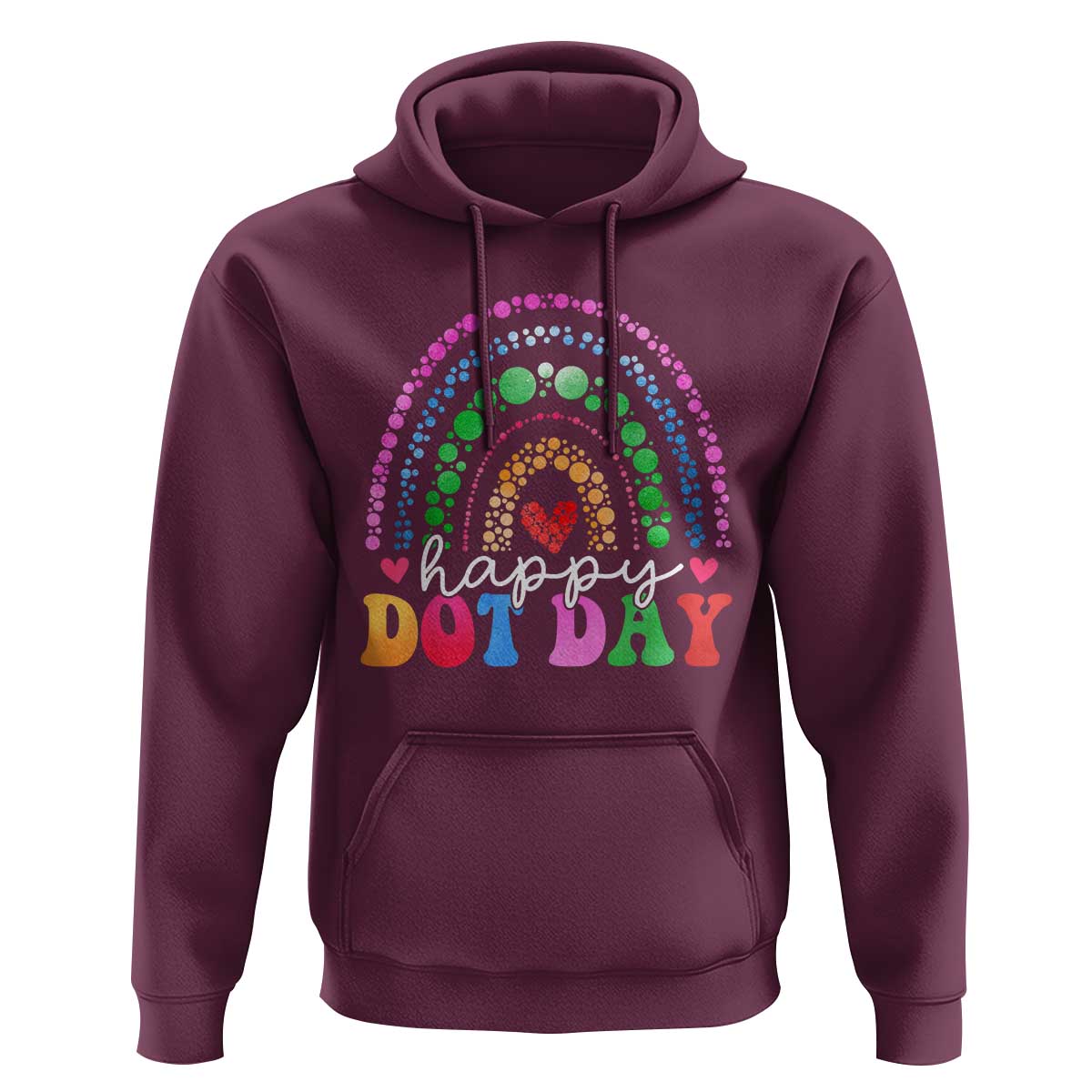 Happy Dot Day Hoodie Retro Rainbow - Wonder Print Shop