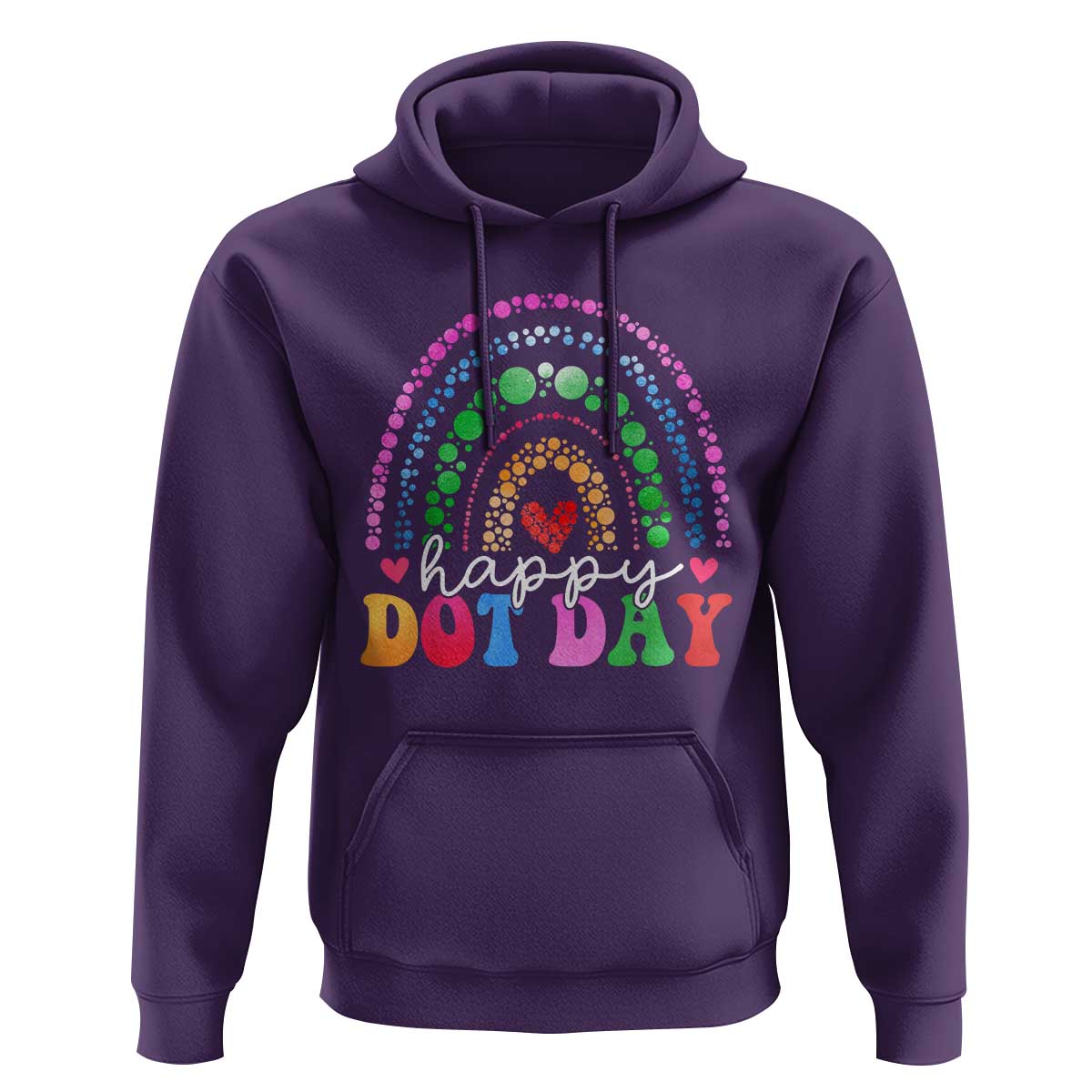 Happy Dot Day Hoodie Retro Rainbow - Wonder Print Shop