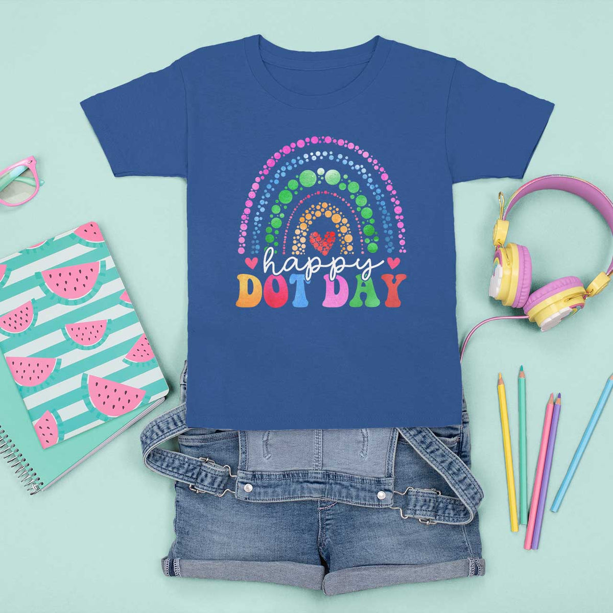 Happy Dot Day T Shirt For Kid Retro Rainbow - Wonder Print Shop