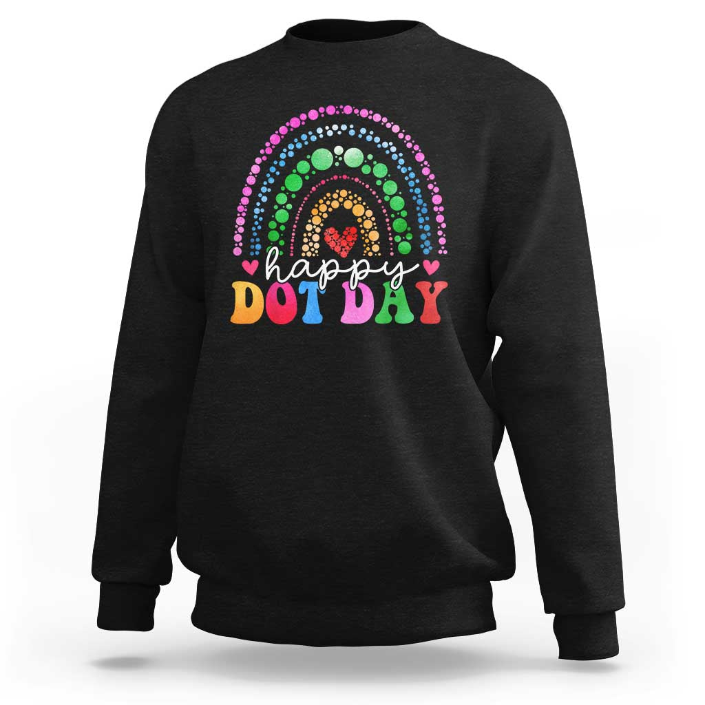Happy Dot Day Sweatshirt Retro Rainbow - Wonder Print Shop