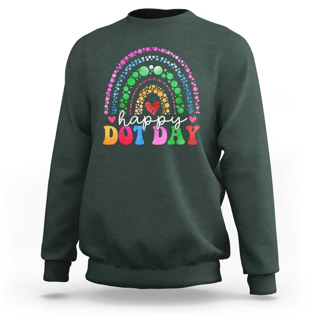 Happy Dot Day Sweatshirt Retro Rainbow - Wonder Print Shop