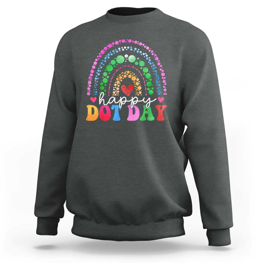 Happy Dot Day Sweatshirt Retro Rainbow - Wonder Print Shop