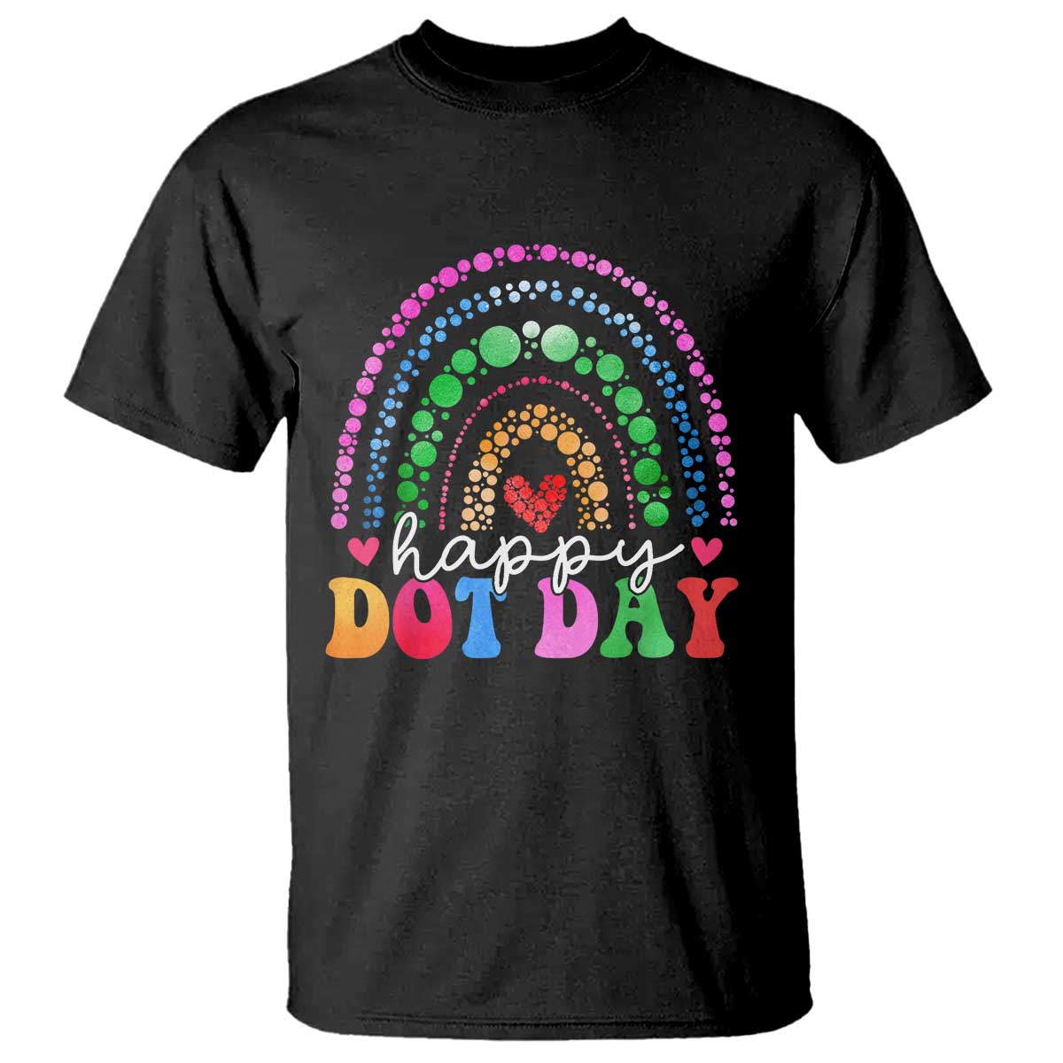 Happy Dot Day T Shirt Retro Rainbow - Wonder Print Shop