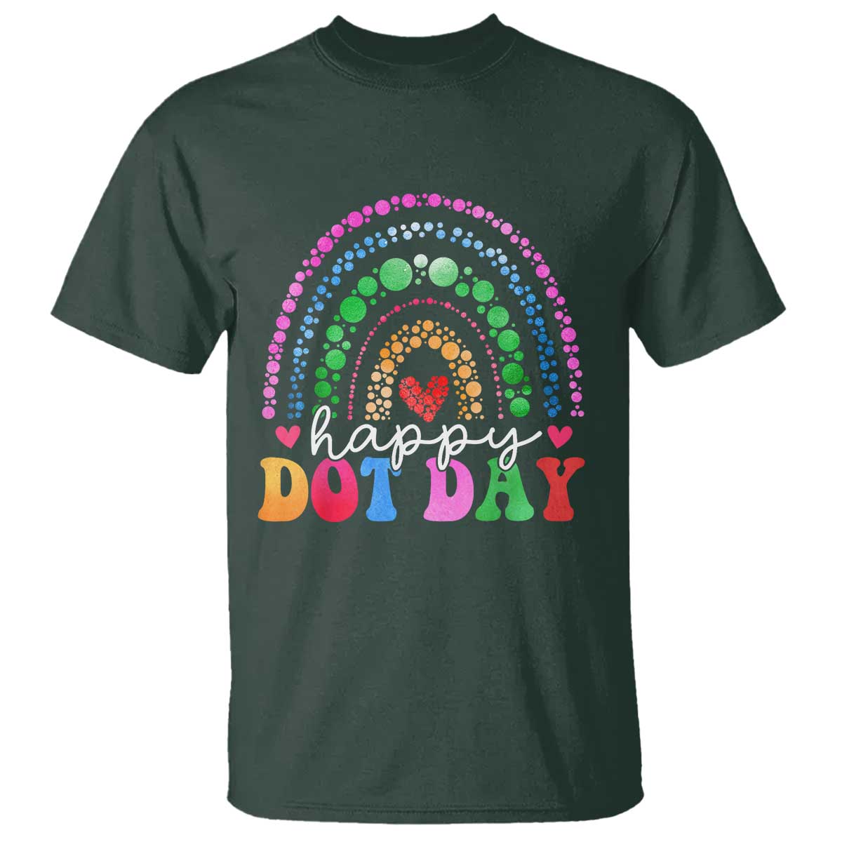 Happy Dot Day T Shirt Retro Rainbow - Wonder Print Shop