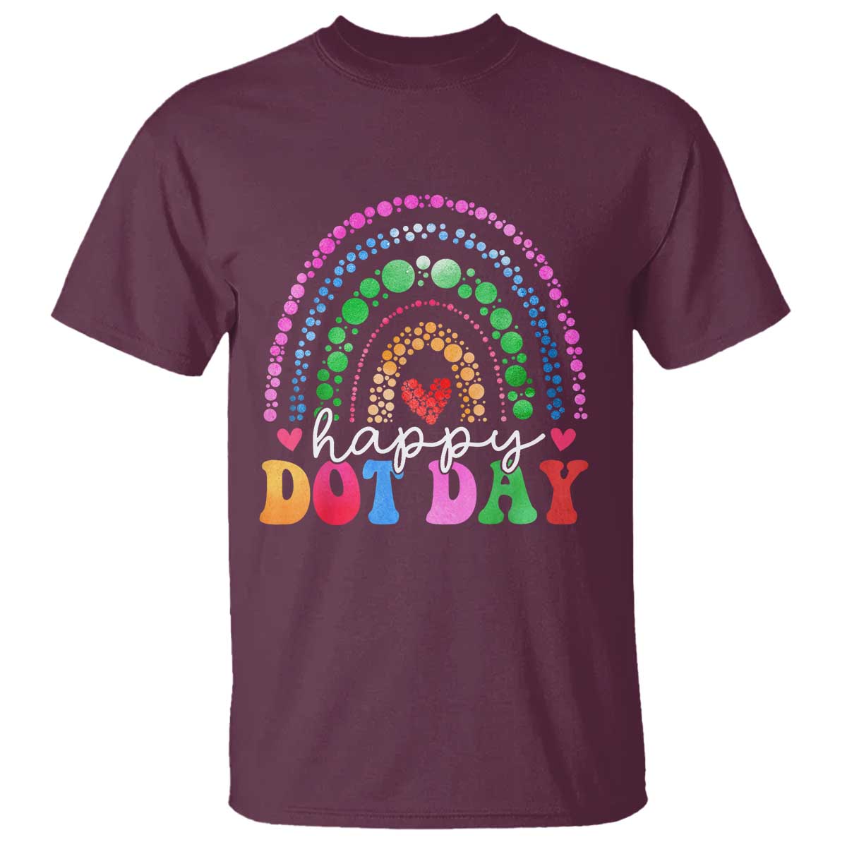 Happy Dot Day T Shirt Retro Rainbow - Wonder Print Shop