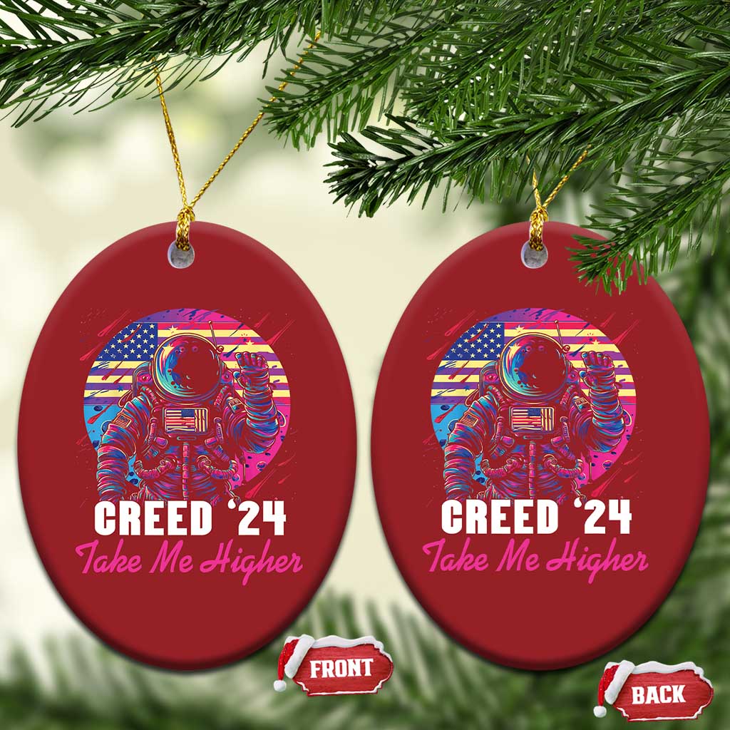 Creed '24 Take Me Higher Christmas Ornament American Astronaut Election 2024 TS02