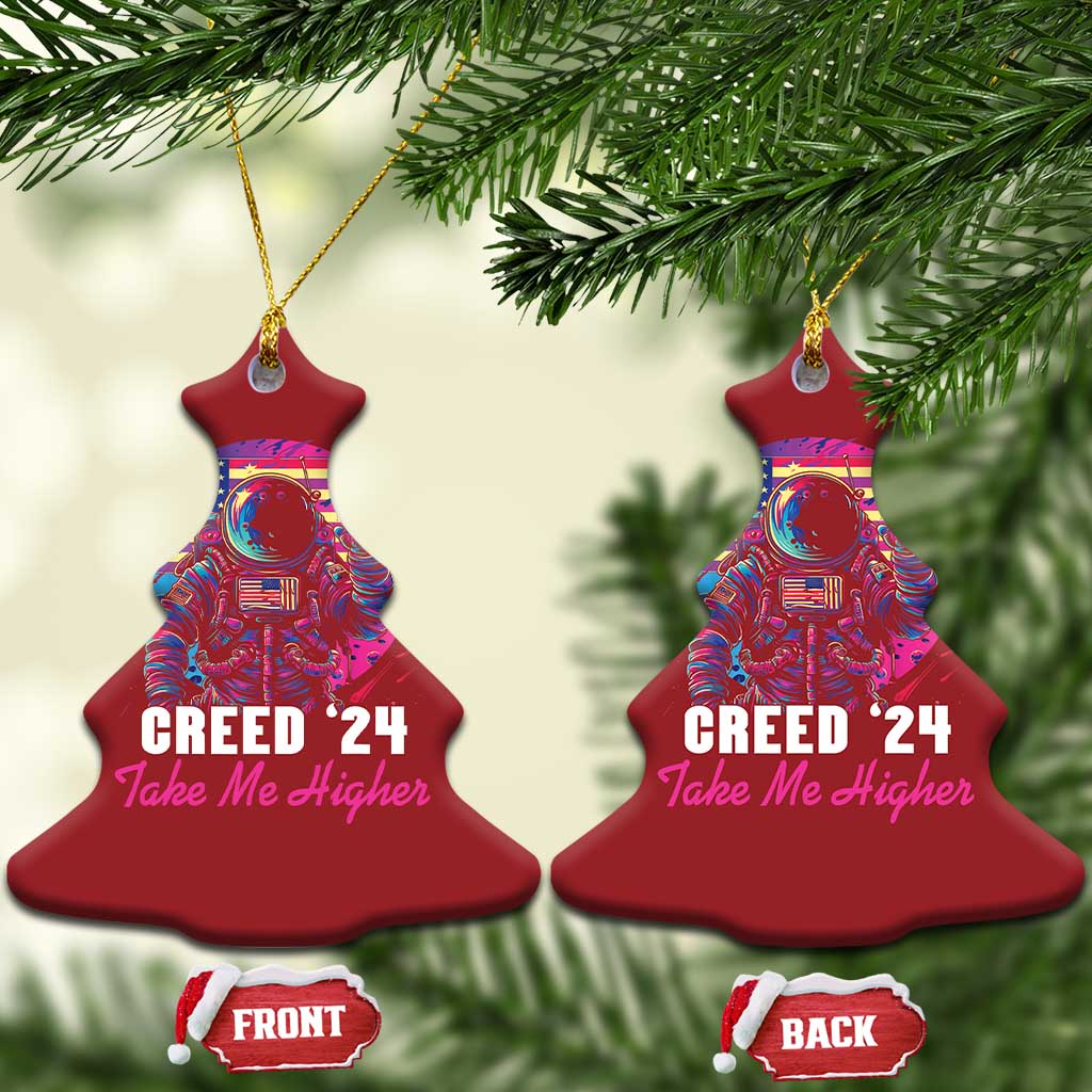 Creed '24 Take Me Higher Christmas Ornament American Astronaut Election 2024 TS02