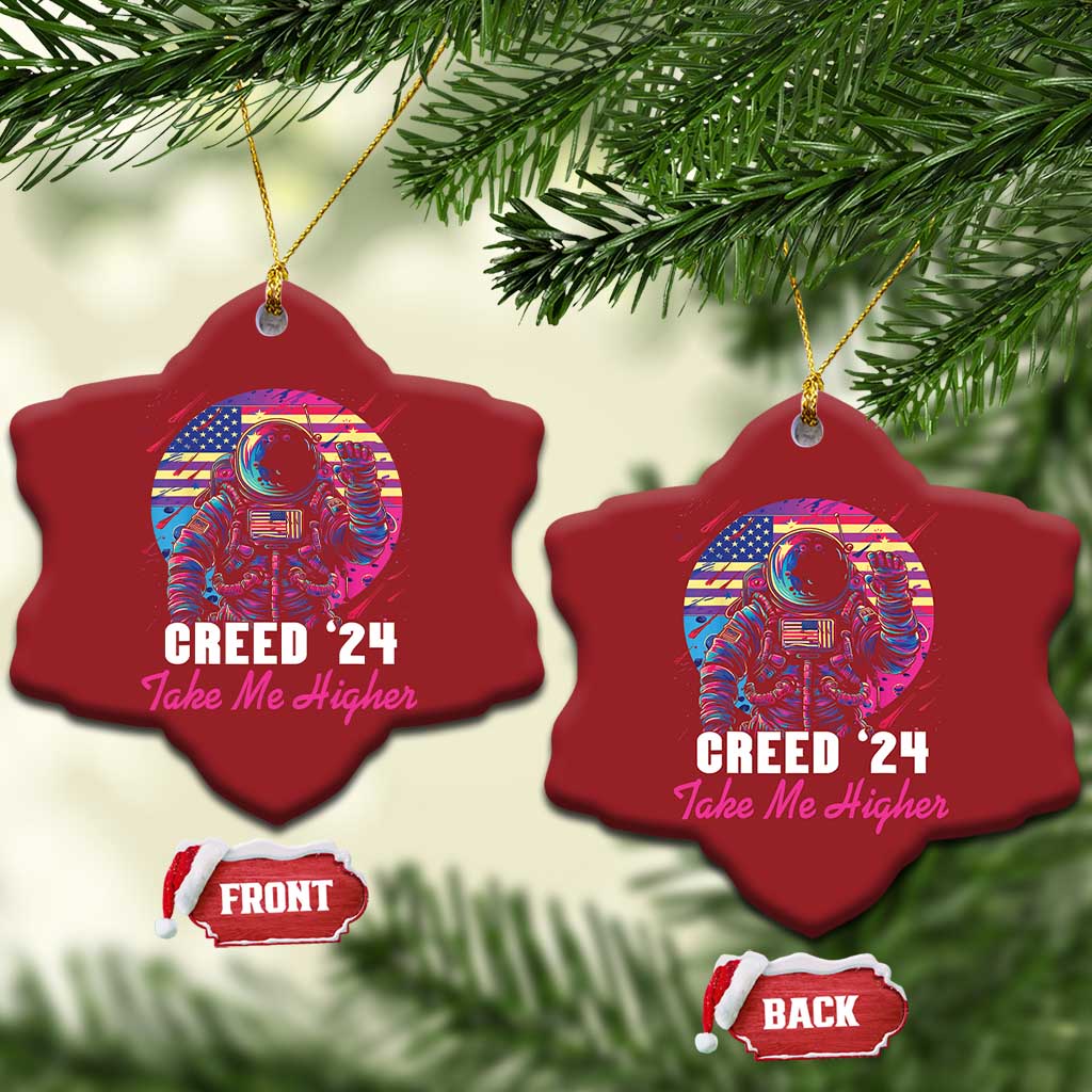 Creed '24 Take Me Higher Christmas Ornament American Astronaut Election 2024 TS02