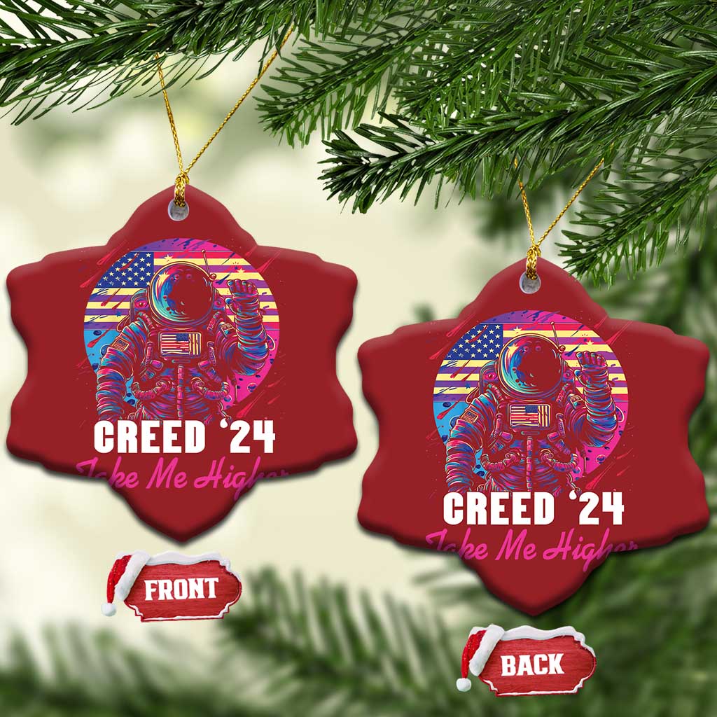 Creed '24 Take Me Higher Christmas Ornament American Astronaut Election 2024 - Wonder Print Shop