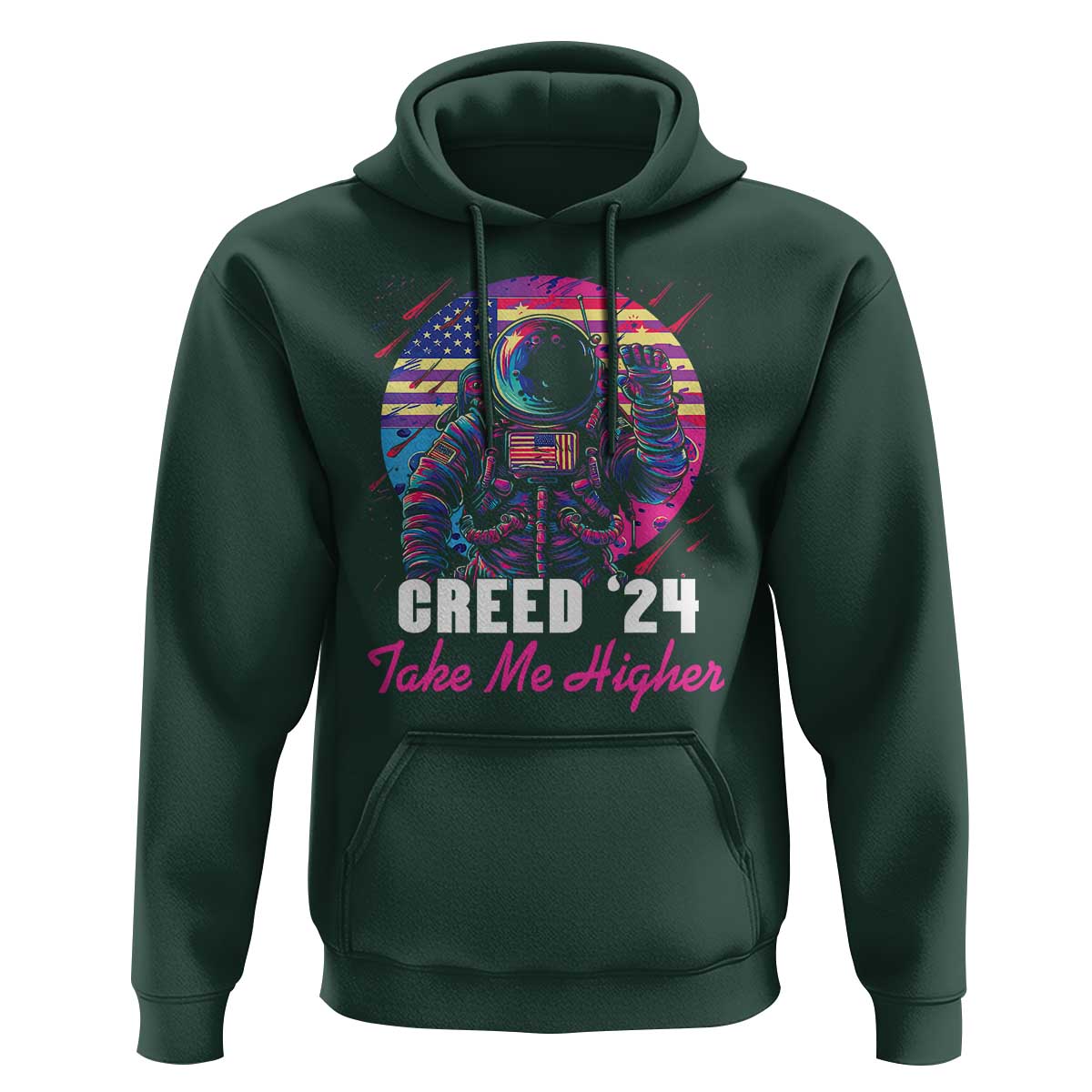 Creed '24 Take Me Higher Hoodie American Astronaut Election 2024 - Wonder Print Shop