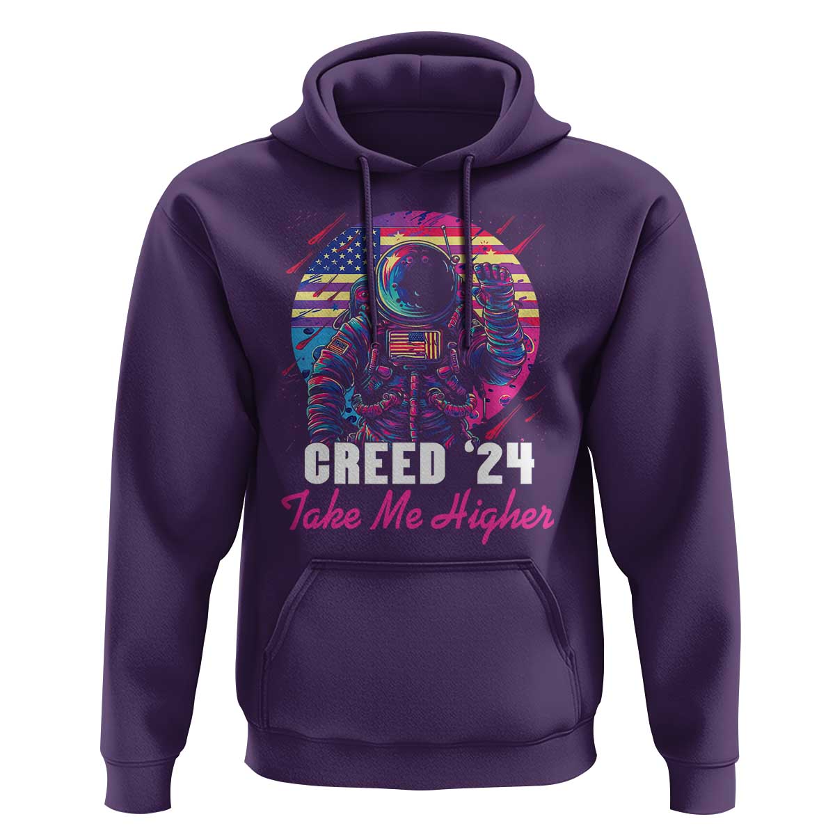 Creed '24 Take Me Higher Hoodie American Astronaut Election 2024 - Wonder Print Shop