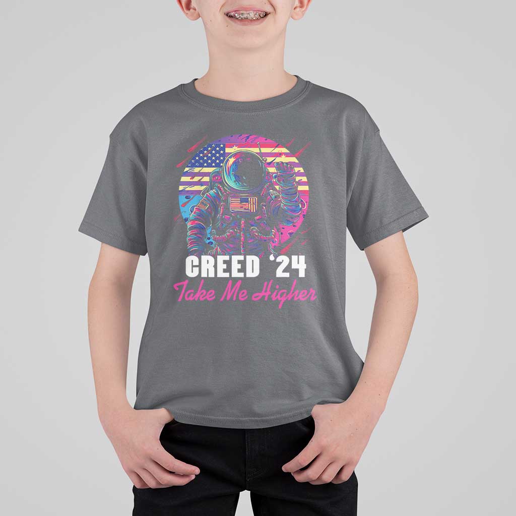 Creed '24 Take Me Higher T Shirt For Kid American Astronaut Election 2024 - Wonder Print Shop