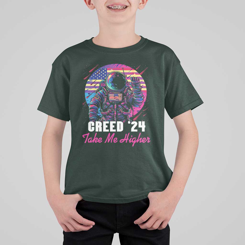 Creed '24 Take Me Higher T Shirt For Kid American Astronaut Election 2024 - Wonder Print Shop