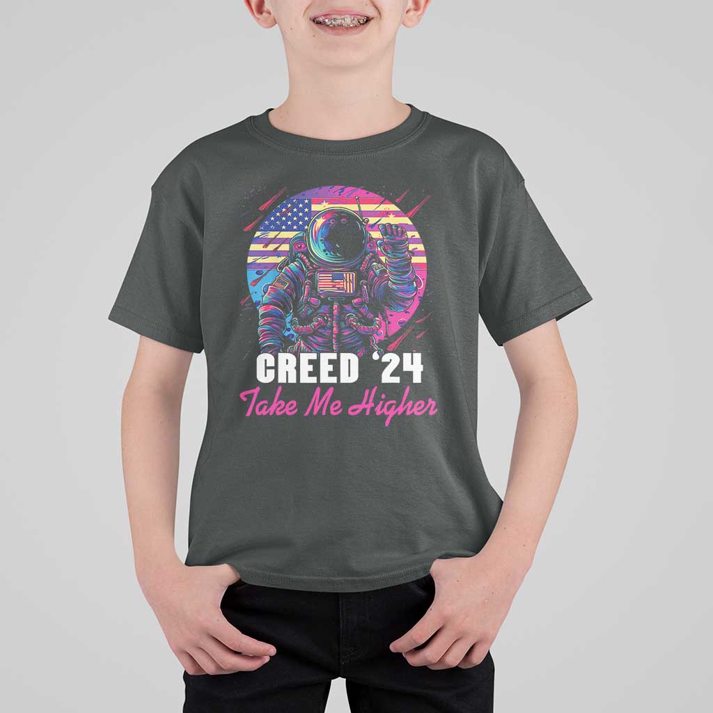 Creed '24 Take Me Higher T Shirt For Kid American Astronaut Election 2024 - Wonder Print Shop