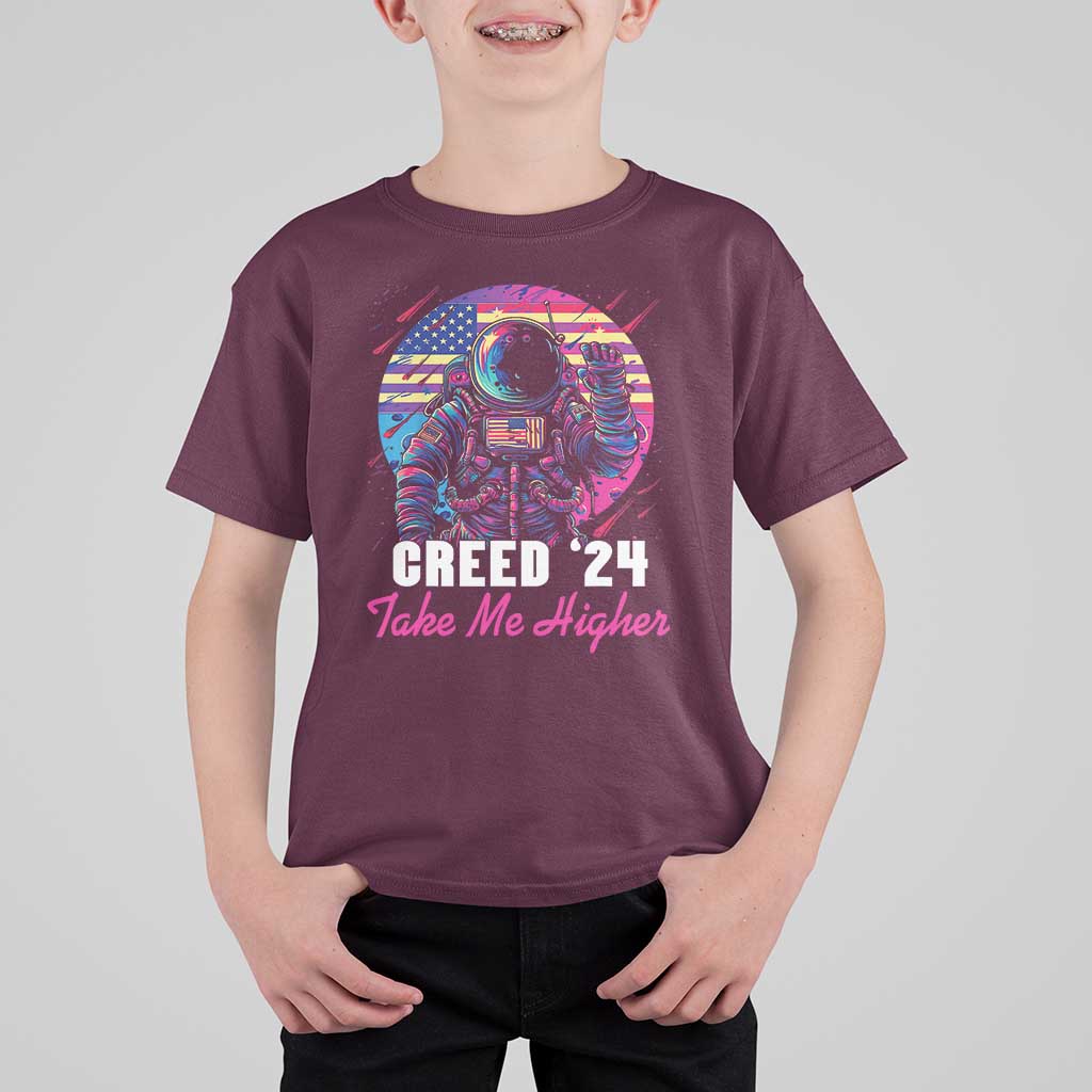 Creed '24 Take Me Higher T Shirt For Kid American Astronaut Election 2024 - Wonder Print Shop