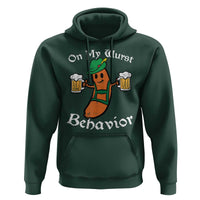 Funny Oktoberfest Hoodie On My Wurst Behavior German Sausage - Wonder Print Shop
