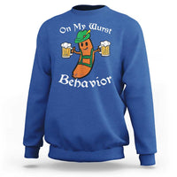 Funny Oktoberfest Sweatshirt On My Wurst Behavior German Sausage - Wonder Print Shop